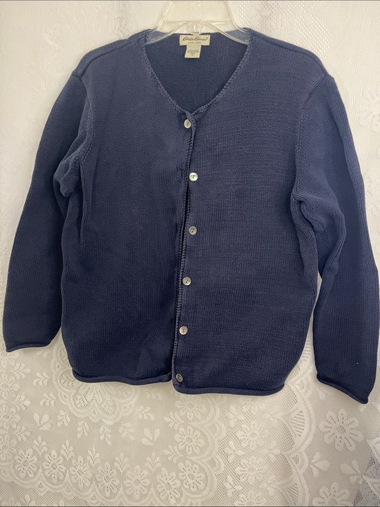 Eddie Bauer Sweaters - 😻5for$15😻Eddie Bauer Navy Blue Knit Button-Front Cardigan M tall